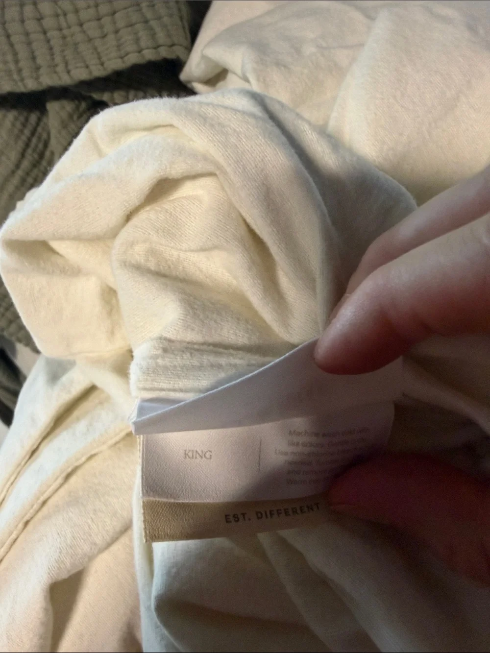 King BOLL & BRANCH Flannel Flat Sheet / pillowcases  Cream Cotton Velvety Soft